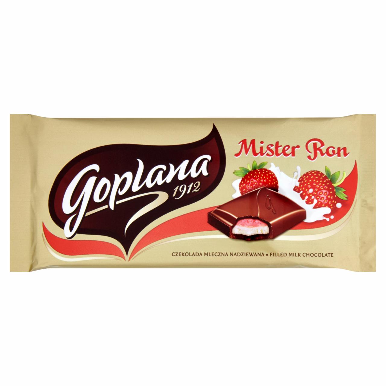 Zdjęcia - Goplana Mister Ron Czekolada mleczna nadziewana 90 g