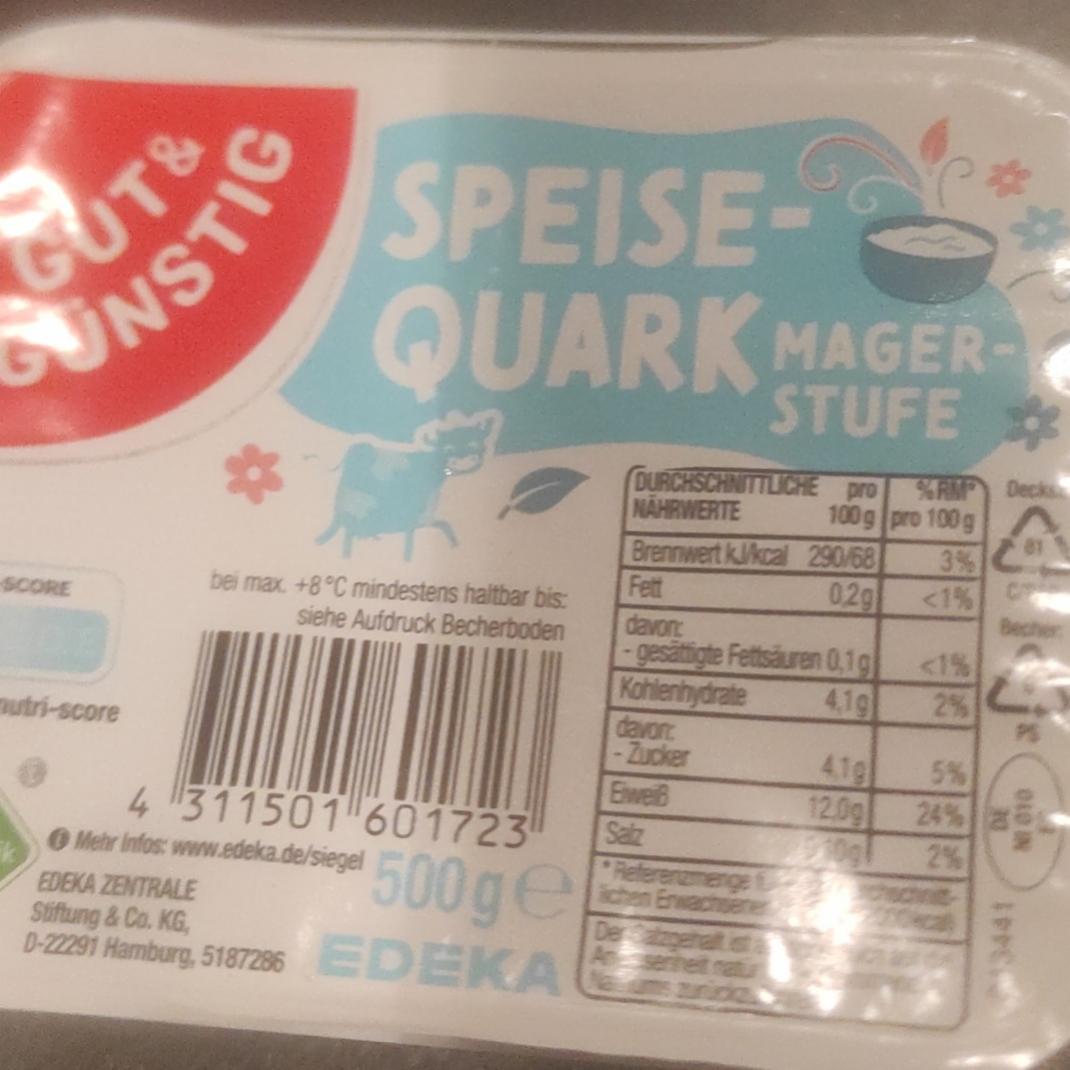 Zdjęcia - Speisequark Magerstufe Edeka