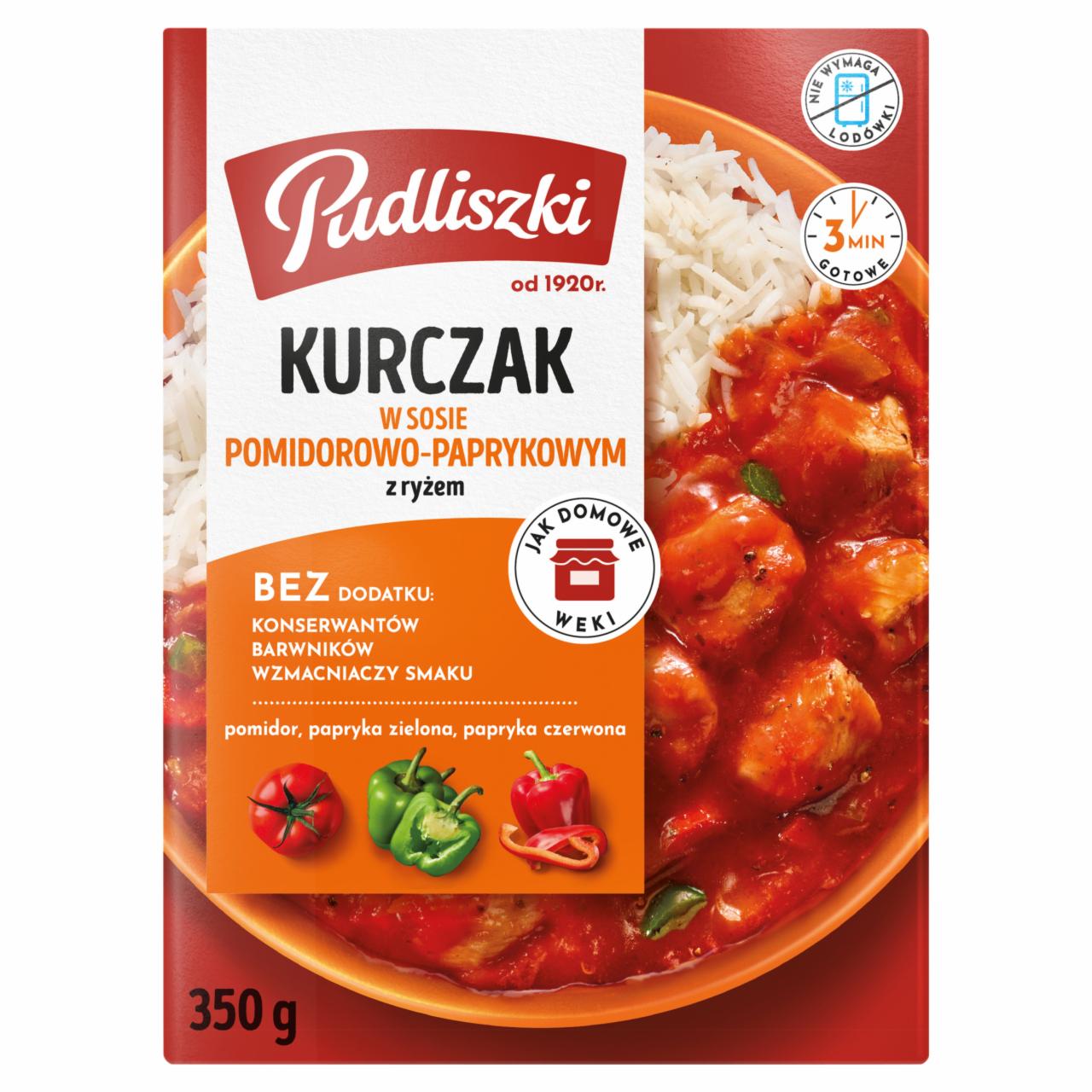 Zdjęcia - Pudliszki Kurczak w sosie pomidorowo-paprykowym z ryżem 350 g