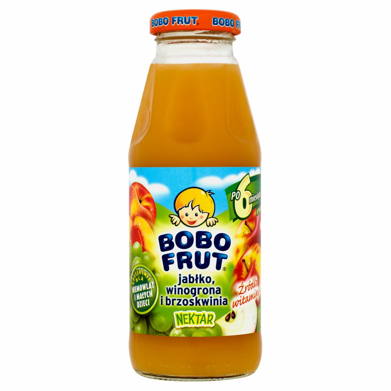 Zdjęcia - Bobo Frut Nektar jabłko winogrona i brzoskwinia po 6 miesiącu 300 ml