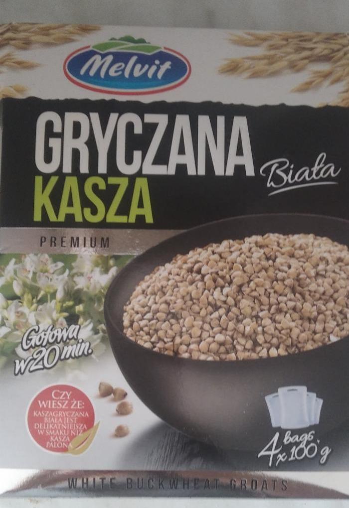 Zdjęcia - Melvit Premium Kasza gryczana biała 400 g (4 torebki)