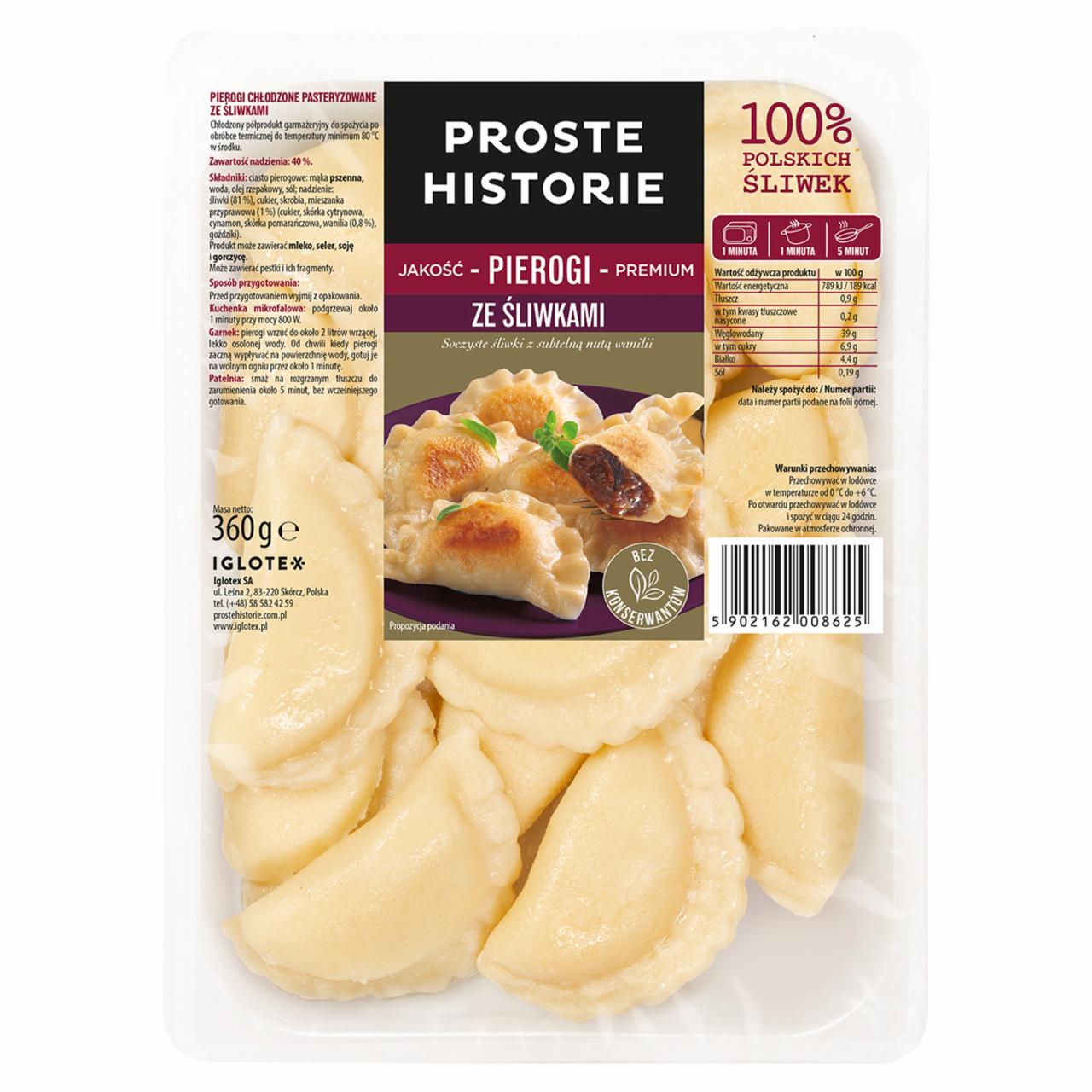 Zdjęcia - Proste Historie Pierogi ze śliwkami 360 g