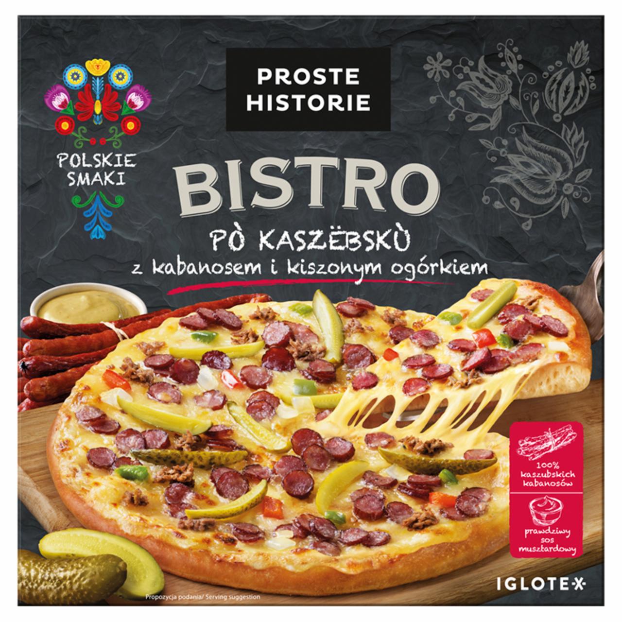 Zdjęcia - Proste Historie Bistro Pizza po kaszebsku z kabanosem i kiszonym ogórkiem 400 g