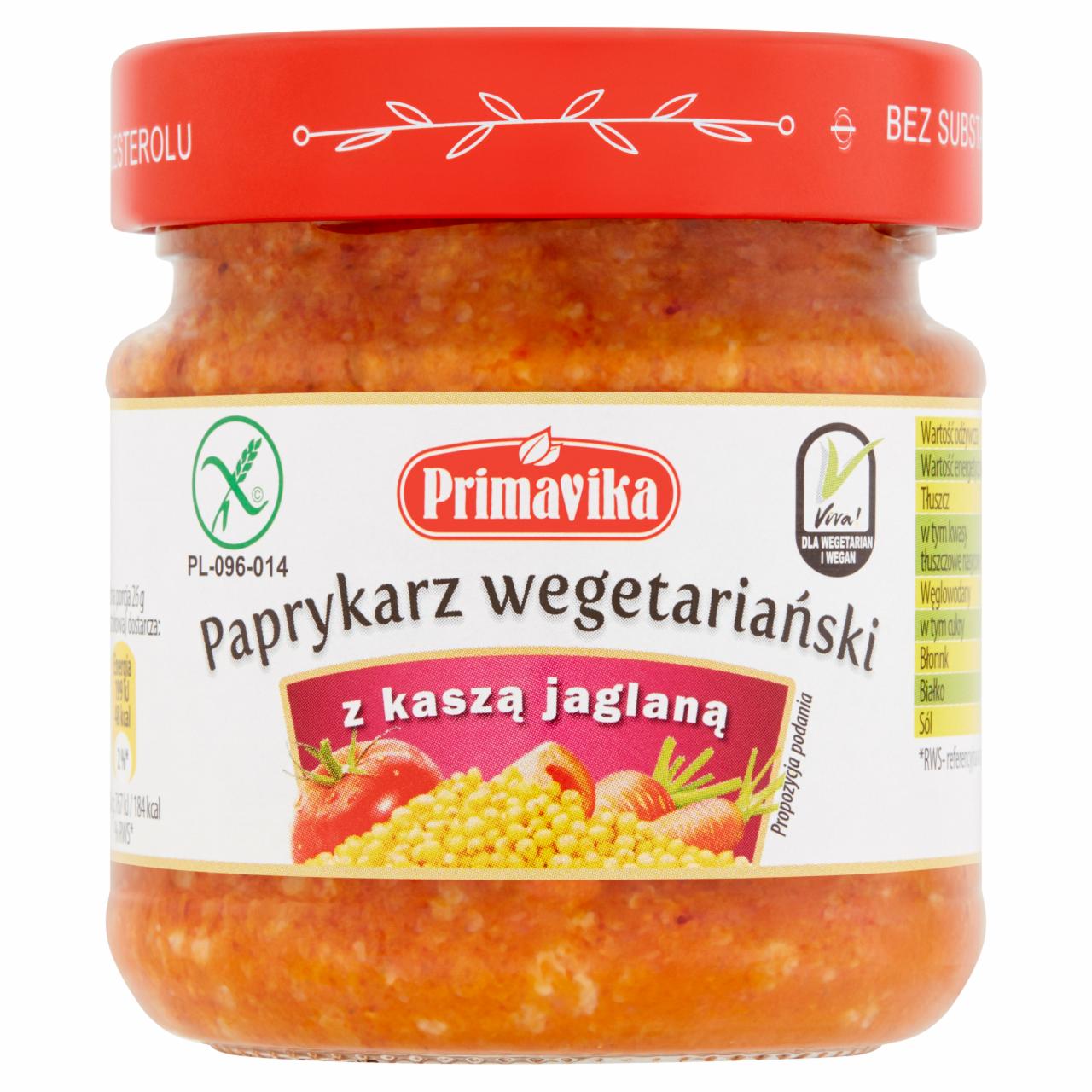 Zdjęcia - Primavika Paprykarz wegetariański z kaszą jaglaną 160 g