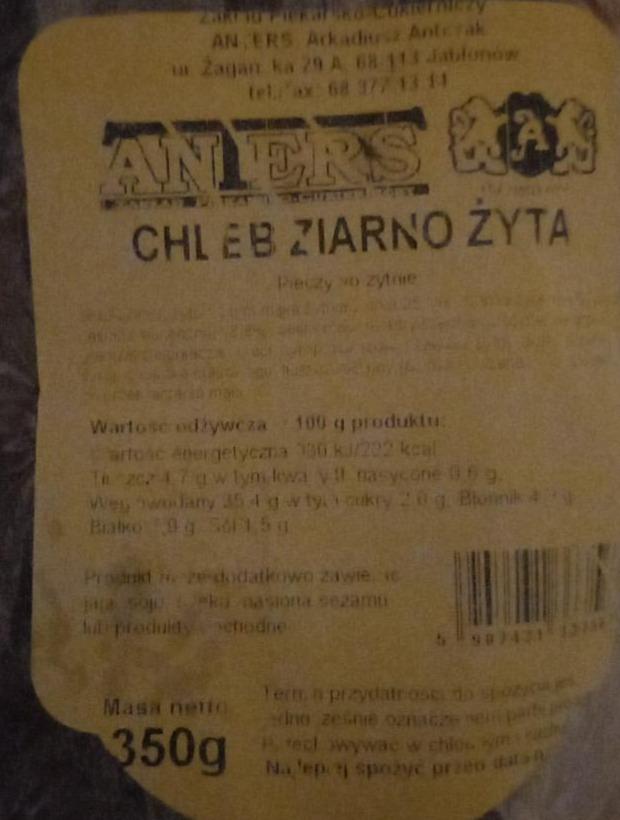 Zdjęcia - Chleb Ziarno Żyta Anters