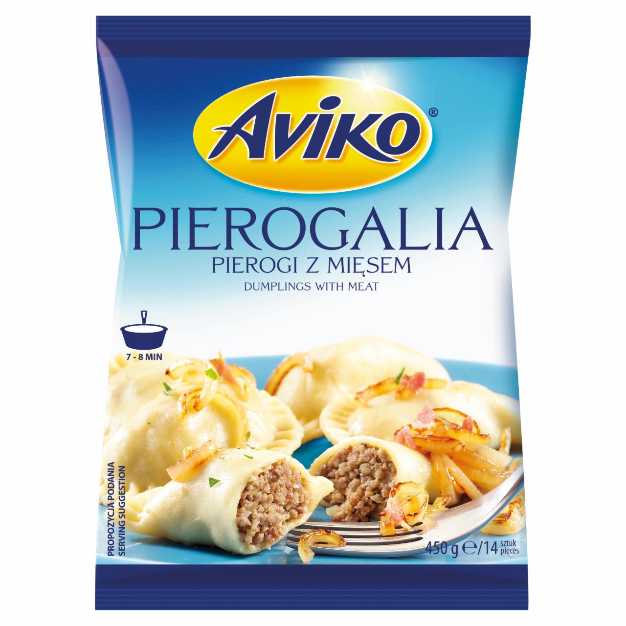 Zdjęcia - Aviko Pierogalia Pierogi z mięsem 450 g (14 sztuk)