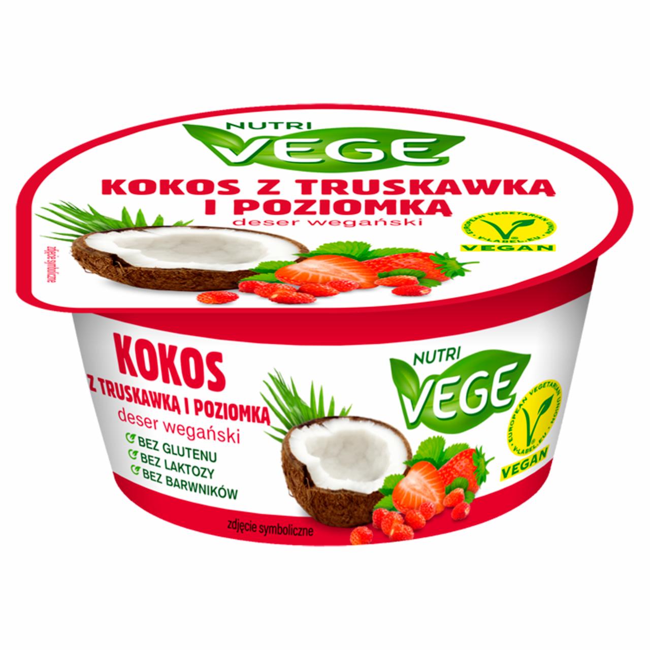 Zdjęcia - Nutri Vege Deser wegański kokos z truskawką i poziomką 150 g