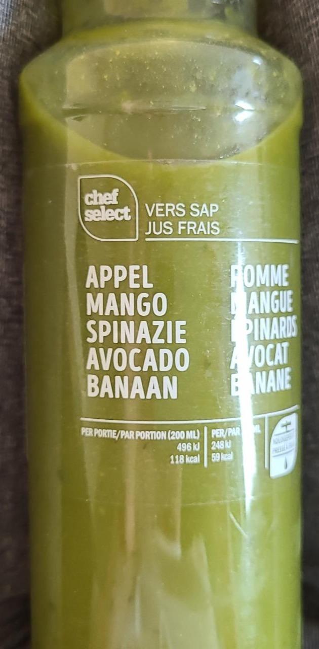 Zdjęcia - Smoothie jabłko, mango, szpinak, avokado, banan Chef select