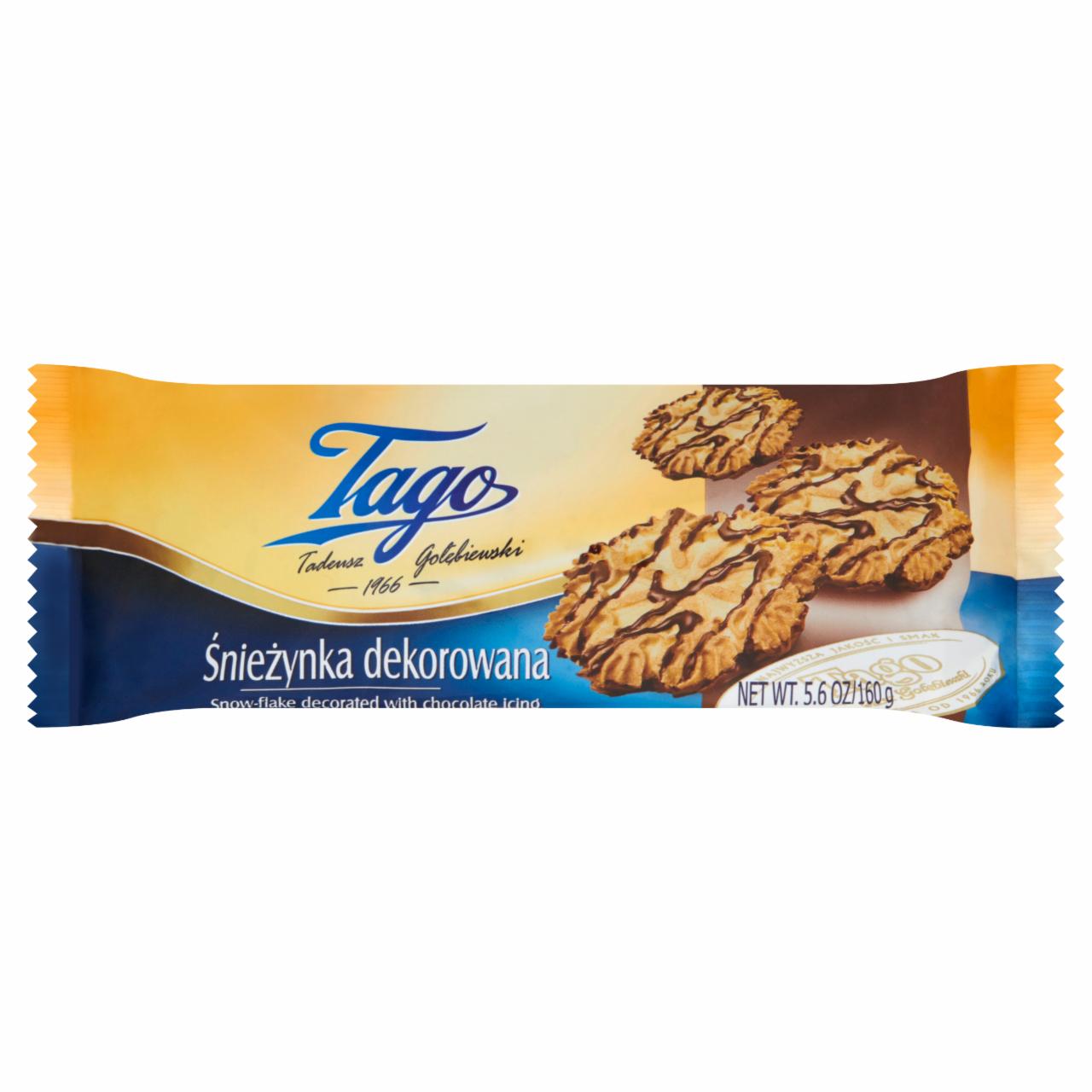 Zdjęcia - Tago Śnieżynka dekorowana Ciasteczka o smaku maślanym 160 g