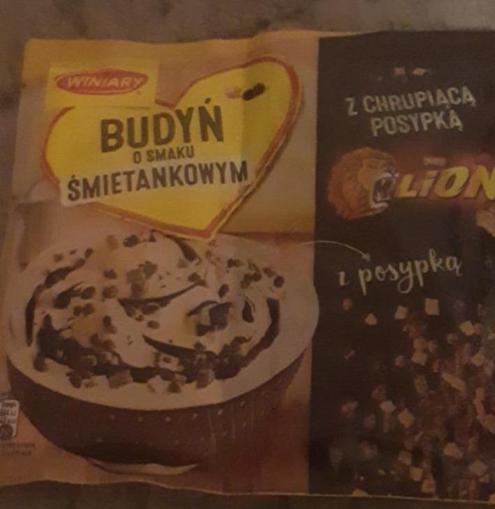 Zdjęcia - Budyń o smaku śmietankowym z chrupiącą posypką Lion winiary