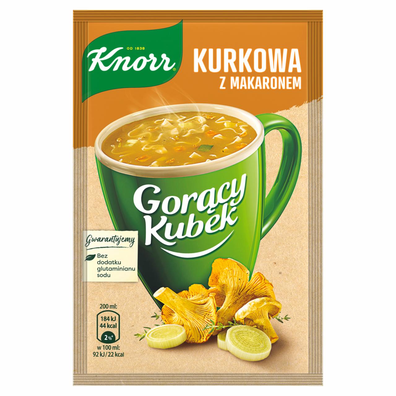 Zdjęcia - Gorący Kubek Kurkowa z makaronem Knorr