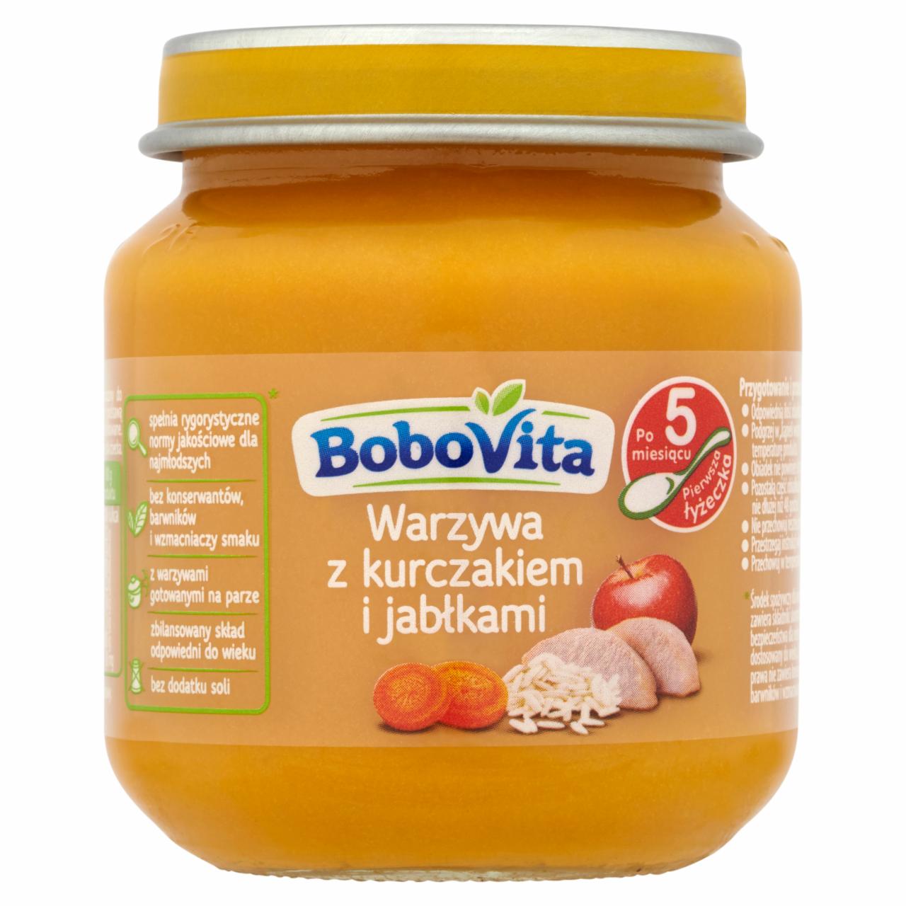 Zdjęcia - BoboVita Warzywa z kurczakiem i jabłkami po 5 miesiącu 125 g