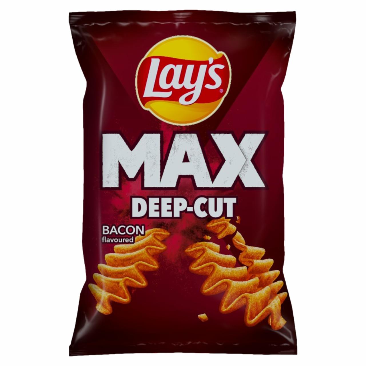 Zdjęcia - Lay's Max Deep-Cut Chipsy ziemniaczane o smaku bekonu 120 g