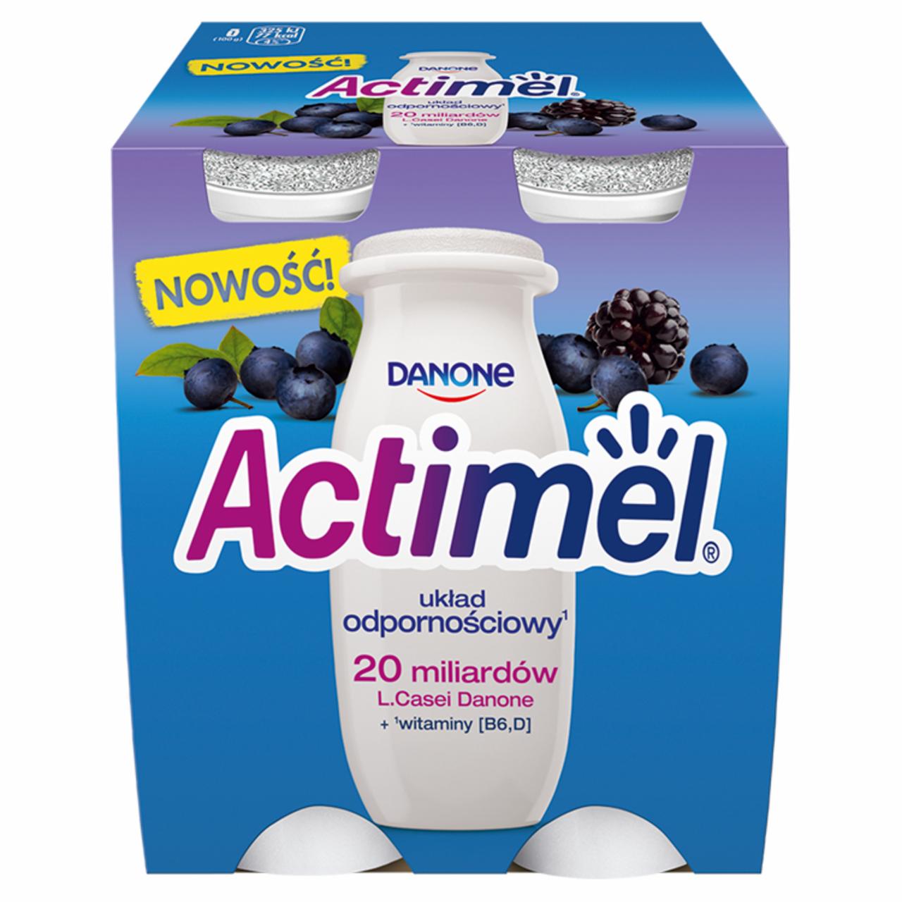 Zdjęcia - Actimel Mleko fermentowane o smaku jeżynowo-jagodowym 400 g (4 x 100 g)