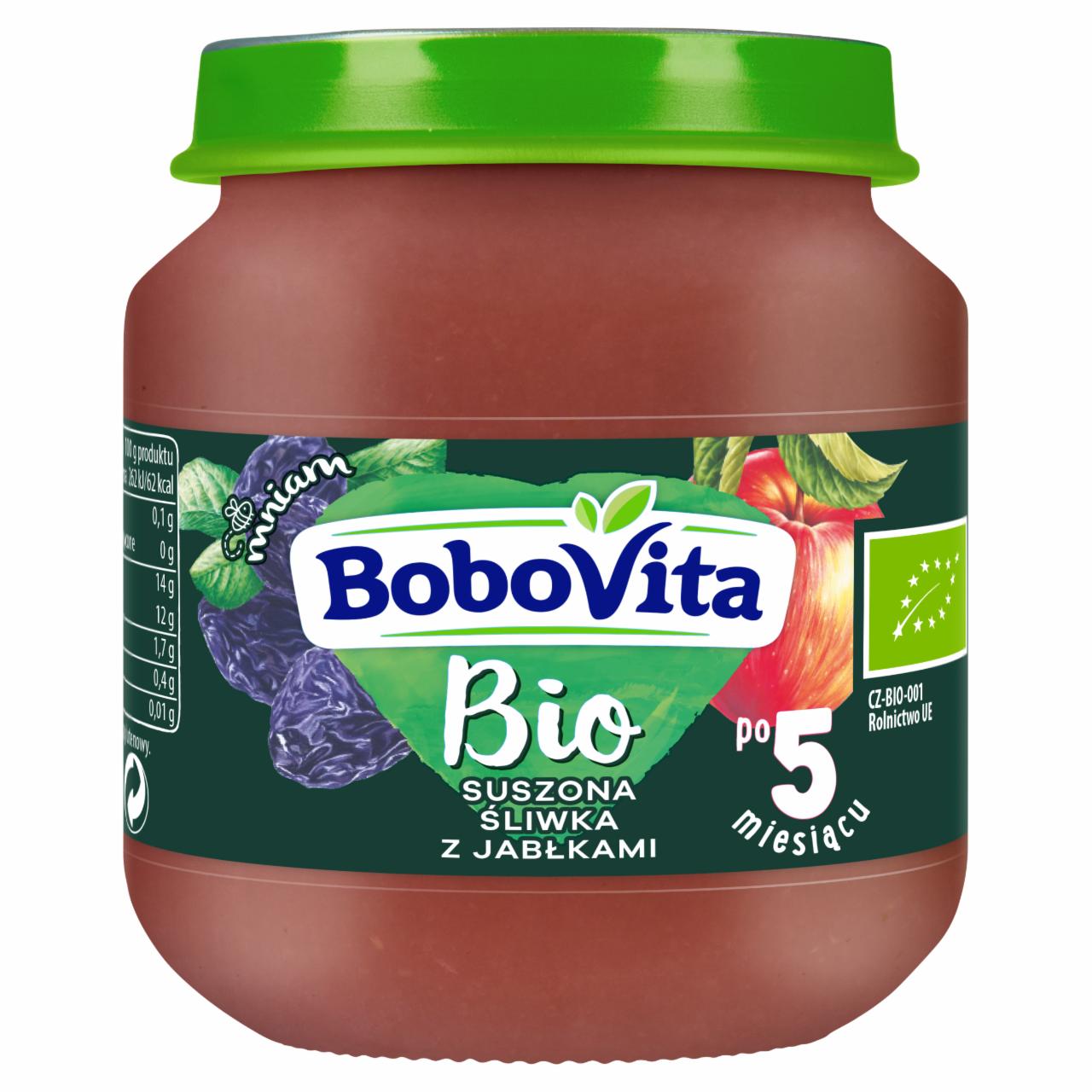 Zdjęcia - BoboVita Bio Suszona śliwka z jabłkami po 5 miesiącu 125 g