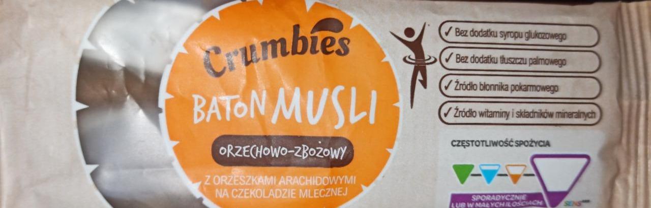 Zdjęcia - Crumbies Baton musli orzechowo-zbożowy z orzeszkami arachidowymi