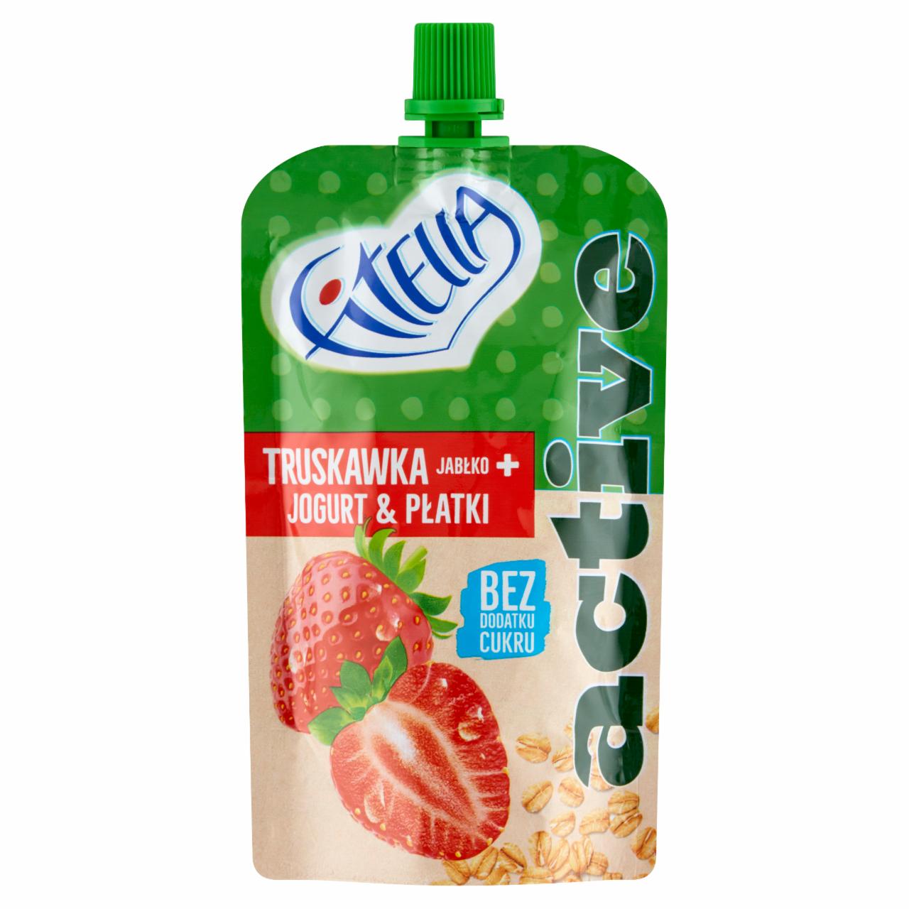 Zdjęcia - Fitella Active Mus truskawka jabłko + jogurt & płatki 90 g