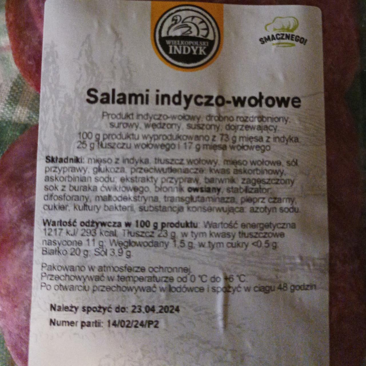 Zdjęcia - Salami indyczo-wołowe Wielkopolski Indyk