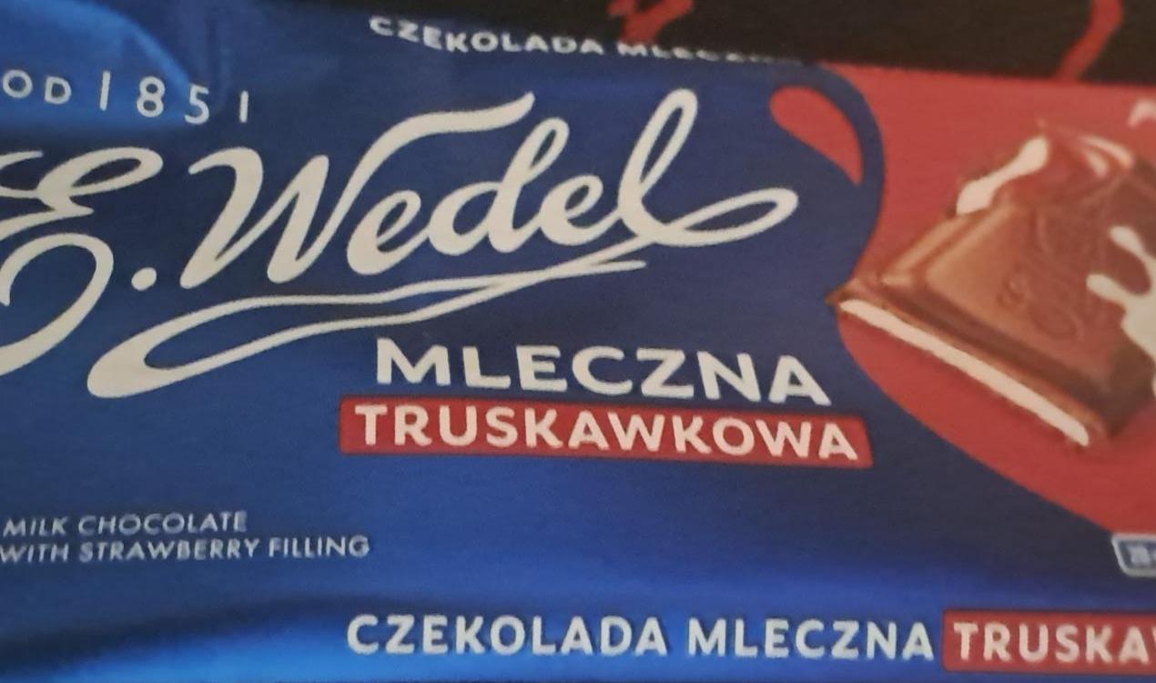 Zdjęcia - Czekolada mleczna truskawkowa 100 g E. Wedel