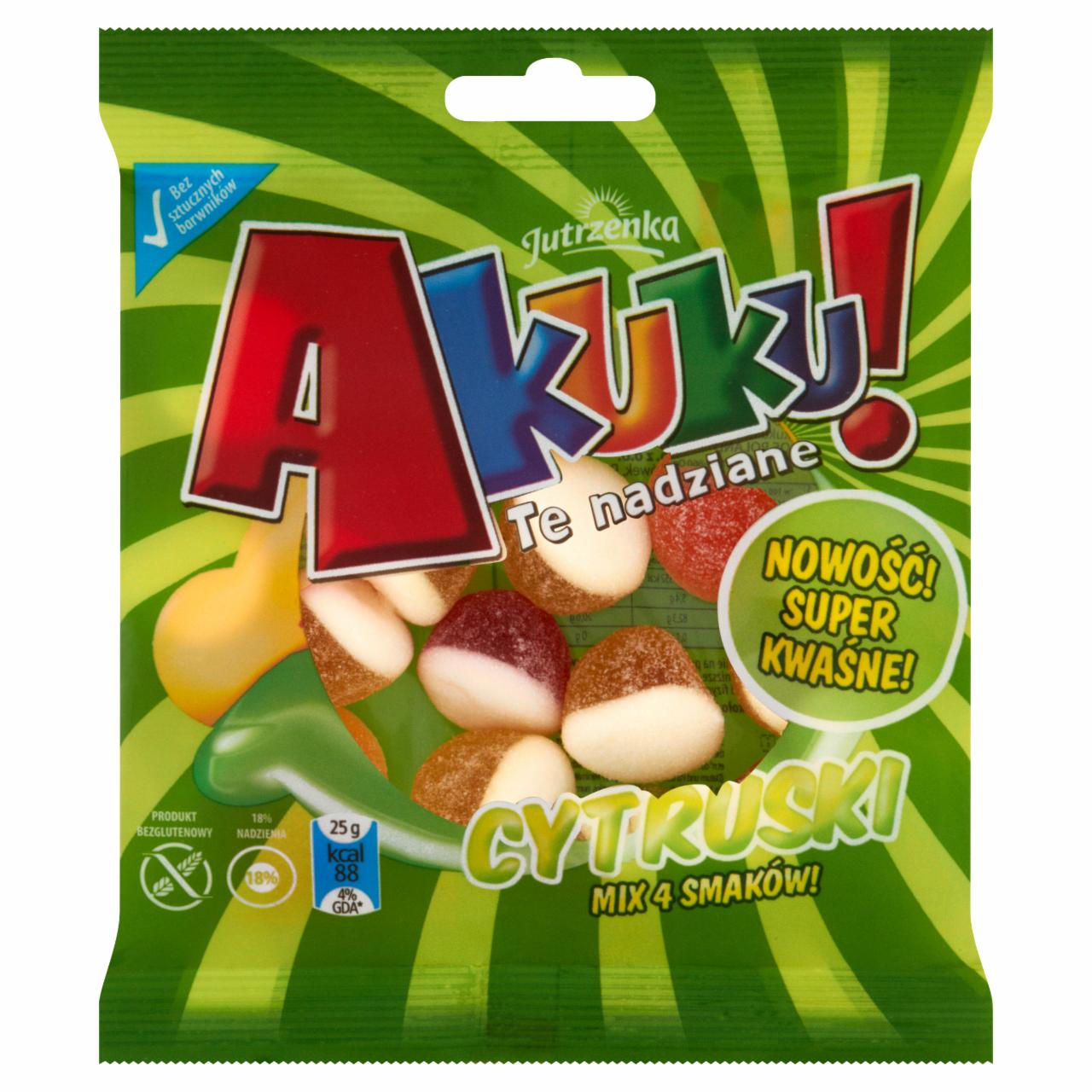 Zdjęcia - Jutrzenka Akuku! Te nadziane Cytruski Żelki 90 g