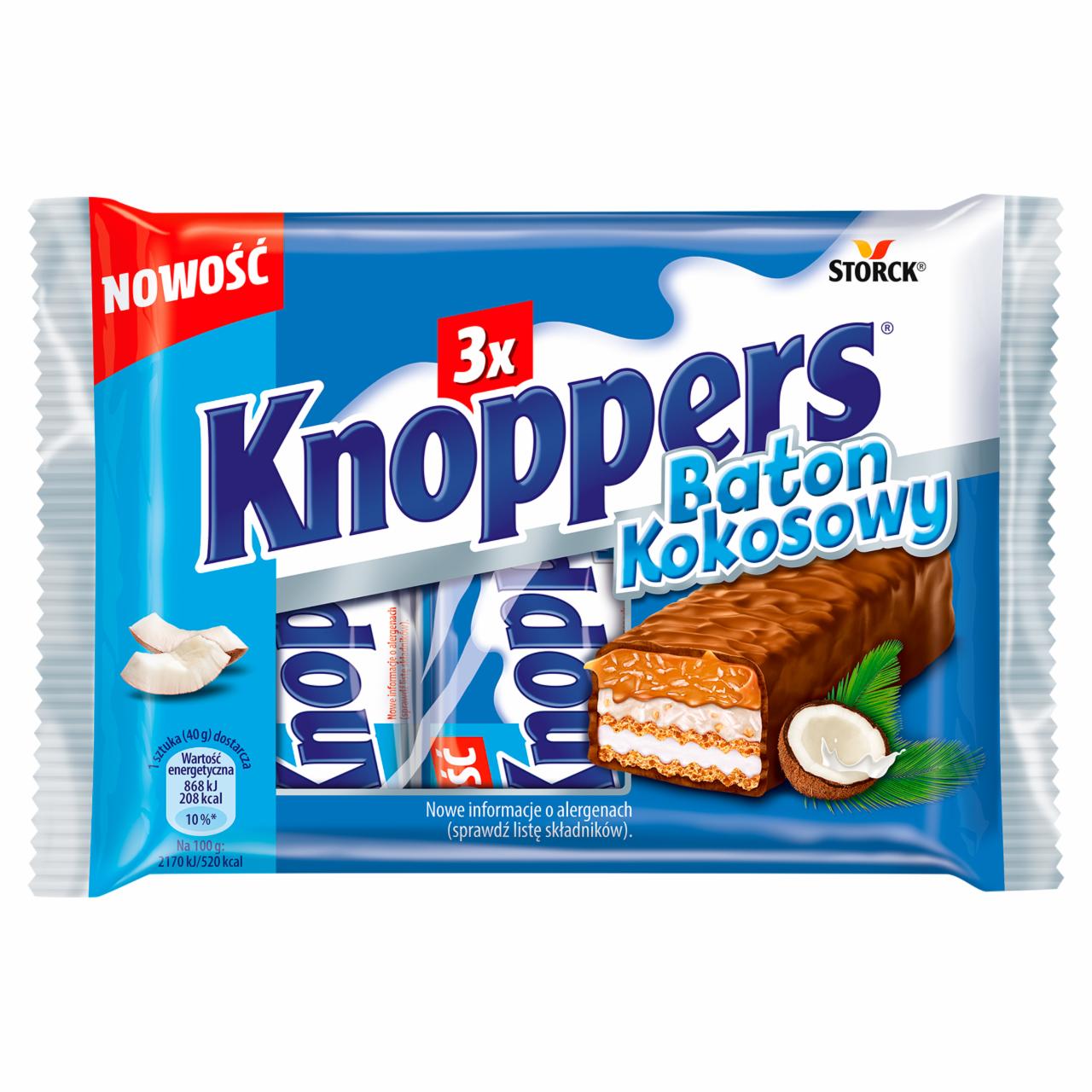 Zdjęcia - Knoppers Baton kokosowy 120 g (3 x 40 g)