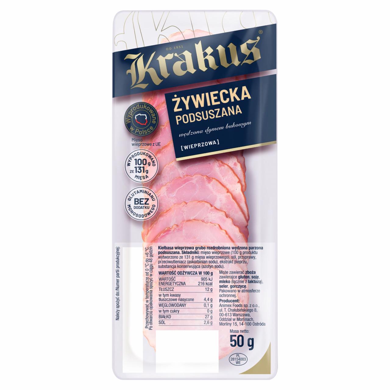 Zdjęcia - Krakus Kiełbasa żywiecka 50 g