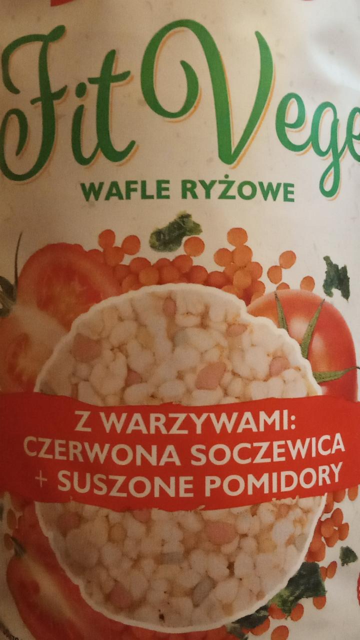 Zdjęcia - Sonko Fit Vege Wafle ryżowe z warzywami czerwona soczewica + suszone pomidory 95 g (14 sztuk)