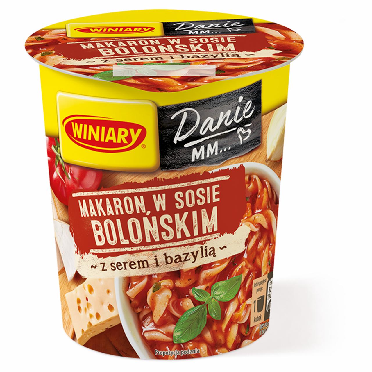 Zdjęcia - Winiary Makaron w sosie bolońskim z serem i bazylią 55 g