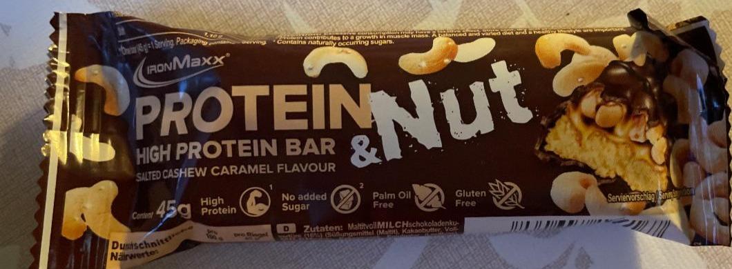 Zdjęcia - Protein & Nut High Protein Bar Salted Cashew Caramel IronMaxx