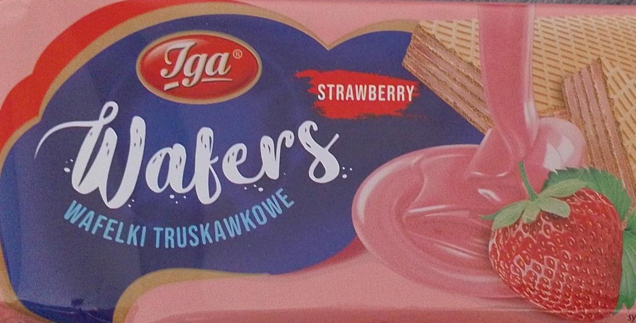 Zdjęcia - Wafers wafelki truskawkowe strawberry Iga