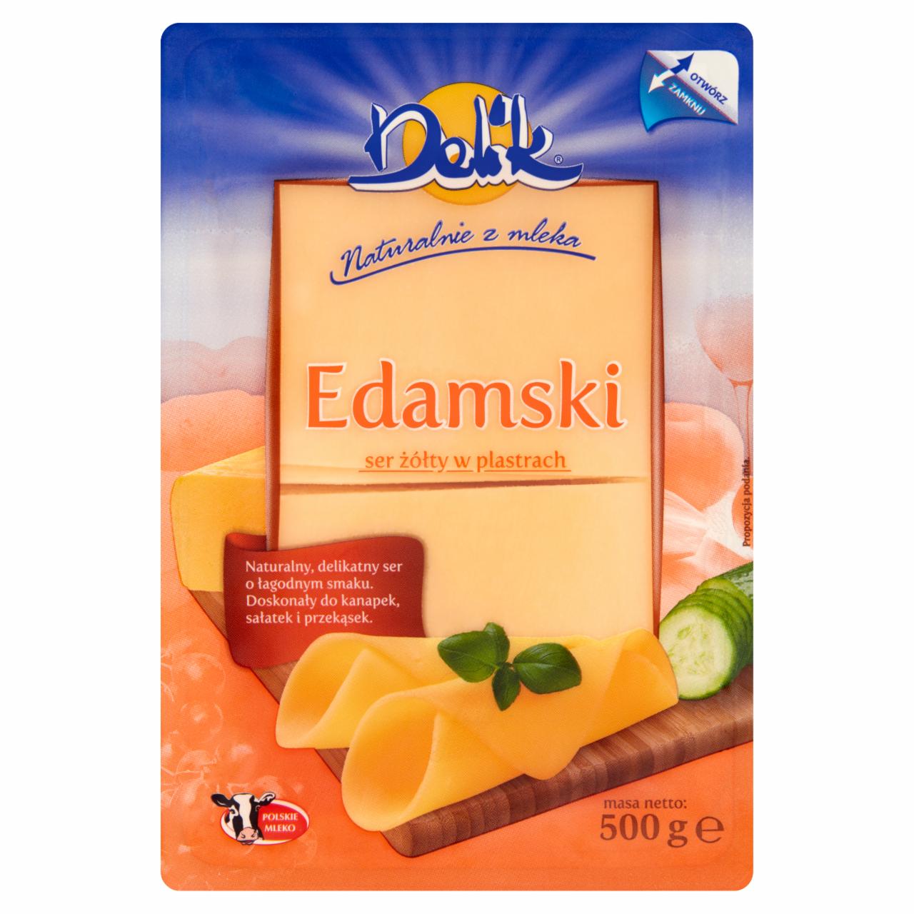 Zdjęcia - Delik Ser Edamski żółty w plastrach 500 g