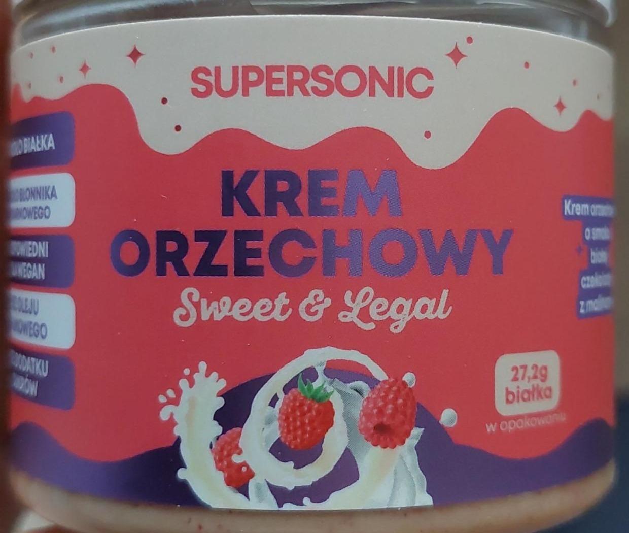 Zdjęcia - Krem orzechowy sweet & legal o smaku białej czekolady z malinami Supersonic