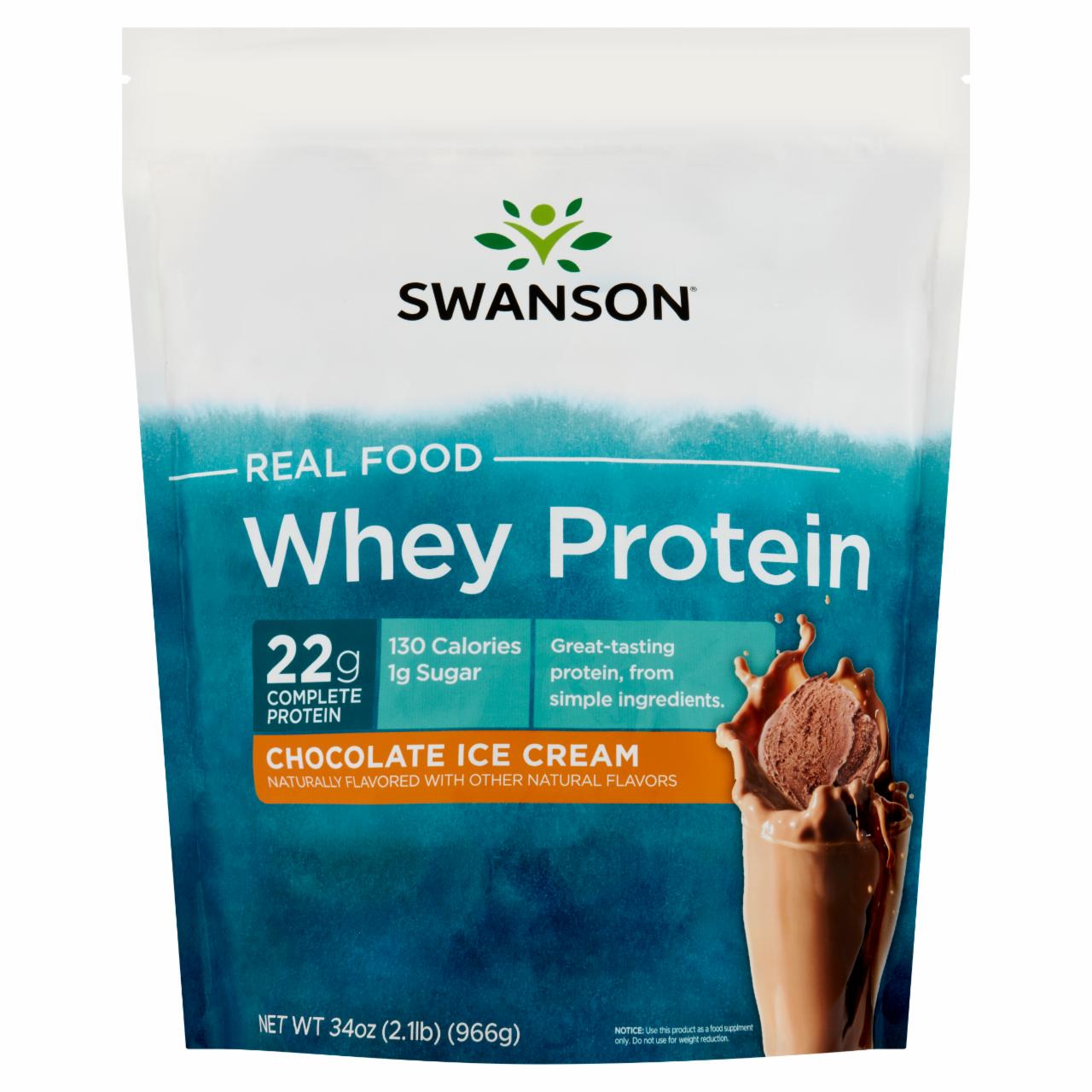 Zdjęcia - Swanson Suplement diety real food whey protein smak czekoladowy 966 g