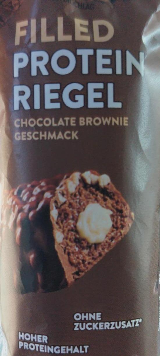 Zdjęcia - Filled protein riegel chocolate brownie Aldi