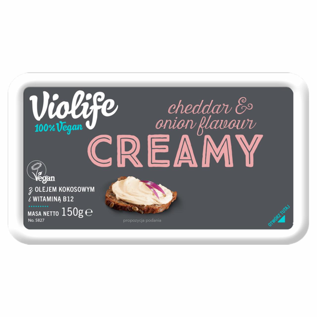 Zdjęcia - Violife Produkt na bazie oleju kokosowego o smaku cheddar i cebulki kremowy 150 g