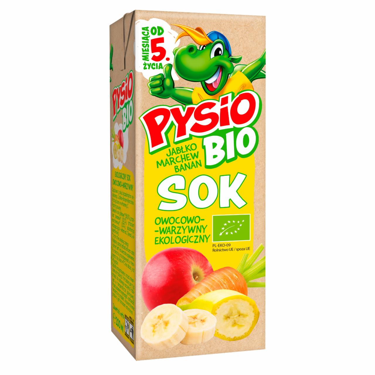 Zdjęcia - Pysio Bio Sok owocowo-warzywny ekologiczny jabłko marchew banan od 5. miesiąca życia 200 ml