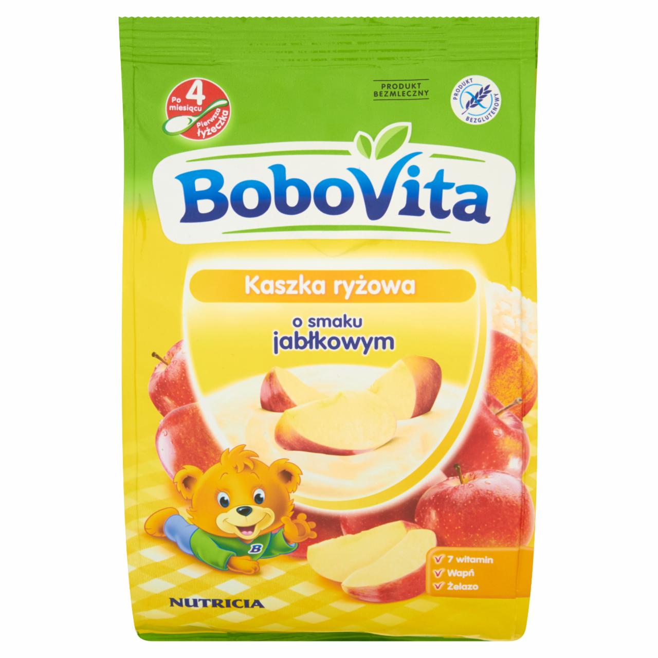 Zdjęcia - BoboVita Kaszka ryżowa o smaku jabłkowym po 4 miesiącu 180 g