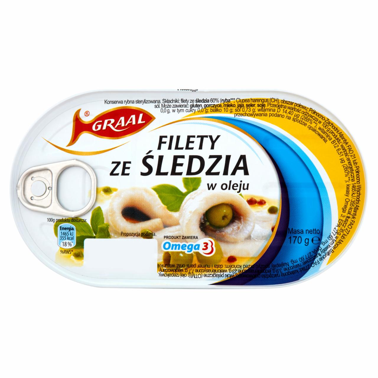 Zdjęcia - GRAAL Filety ze śledzia w oleju 170 g