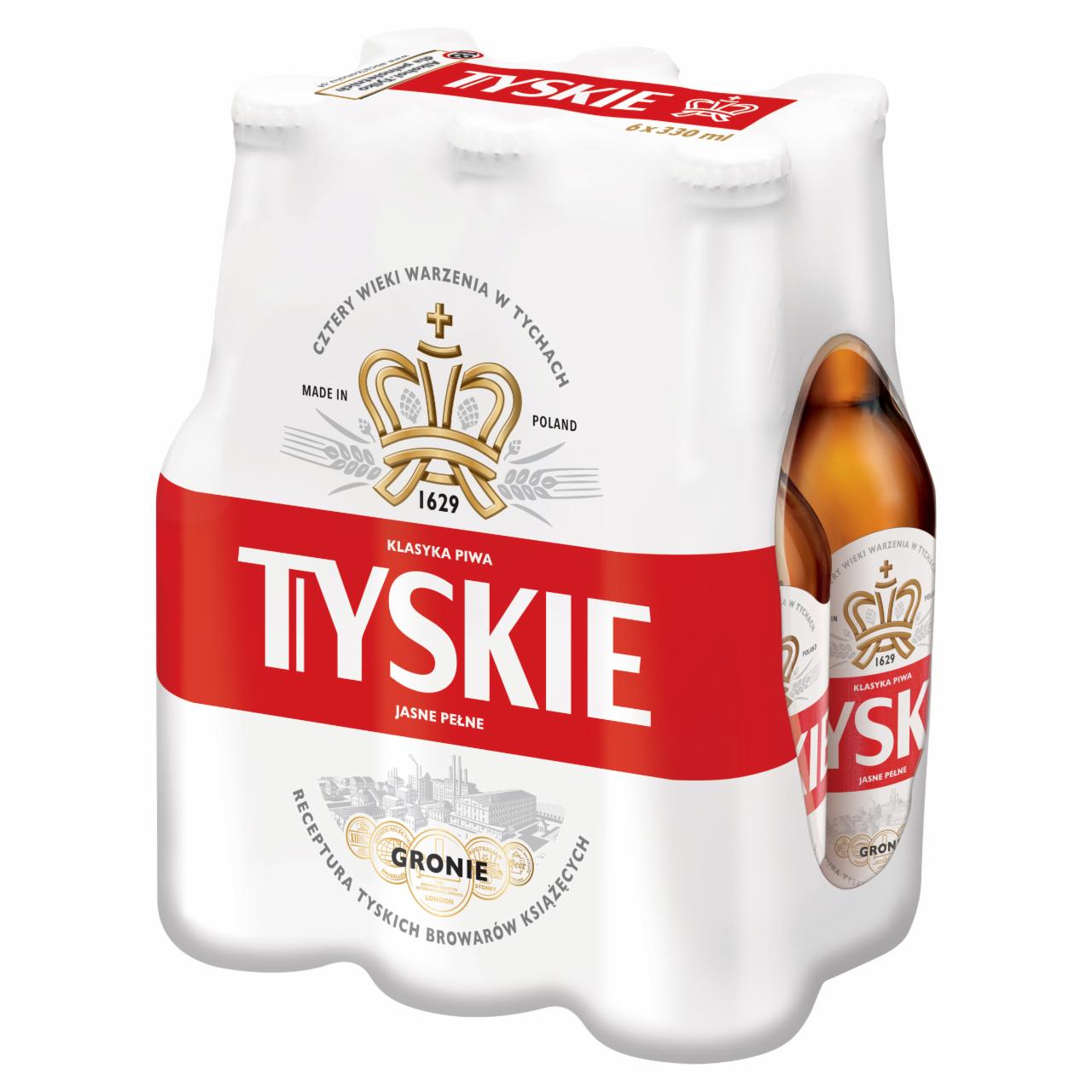 Zdjęcia - Tyskie Gronie Piwo jasne 6 x 0,33 l