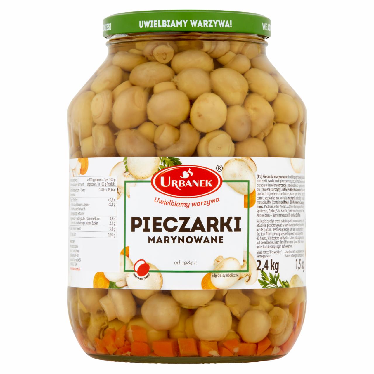 Zdjęcia - Urbanek Pieczarki marynowane 2,4 kg