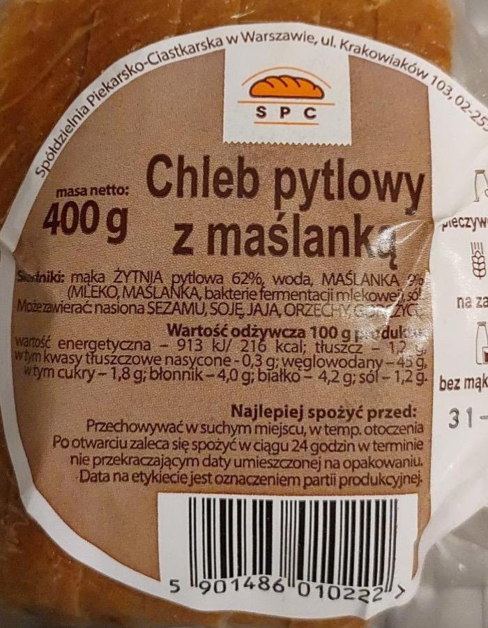 Zdjęcia - Chleb pytlowy z maślanką SPC