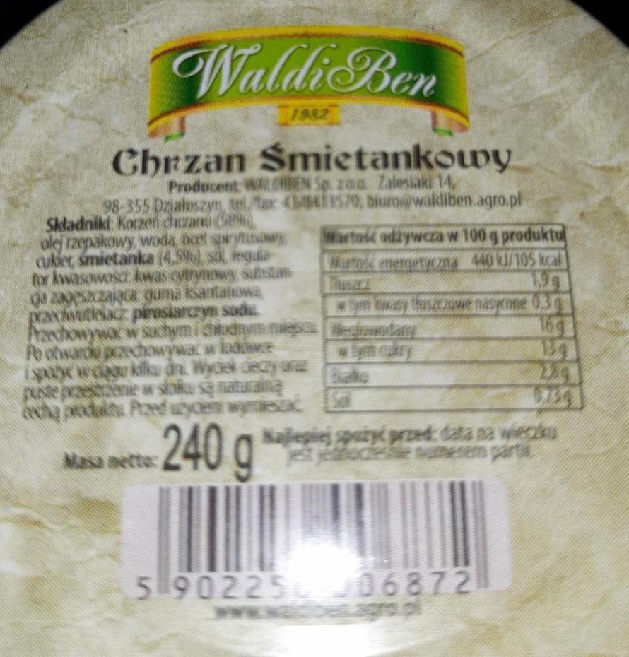 Zdjęcia - Chrzan śmietankowy WaldiBen