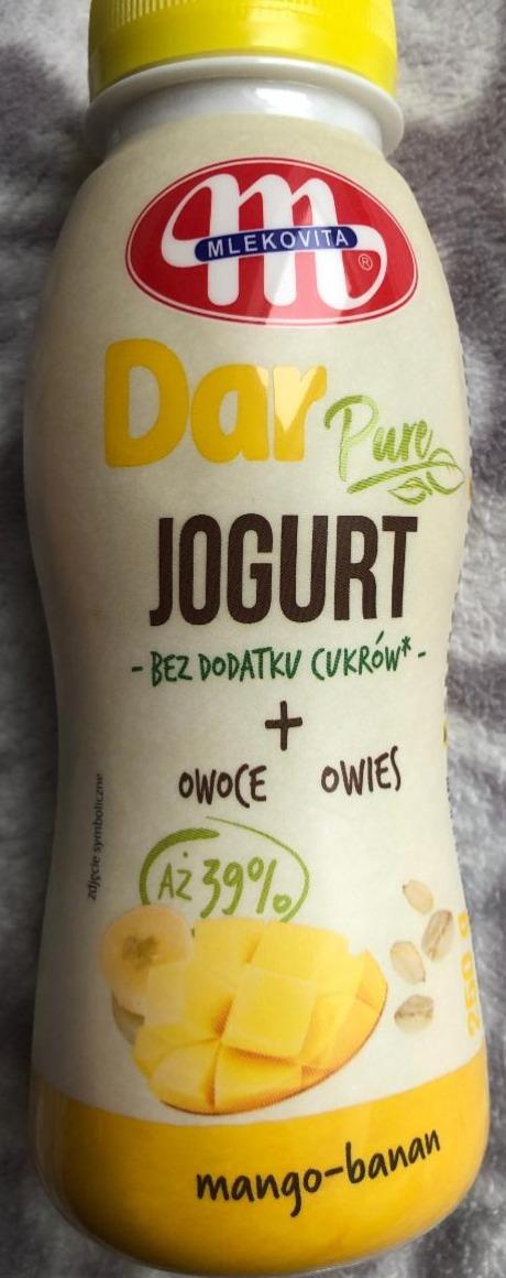 Zdjęcia - Mlekovita Dar Pure Jogurt mango-banan 250 g