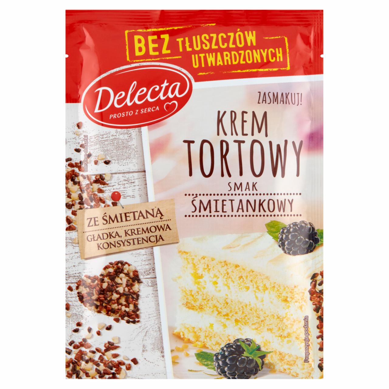 Zdjęcia - Delecta Krem tortowy smak śmietankowy 120 g