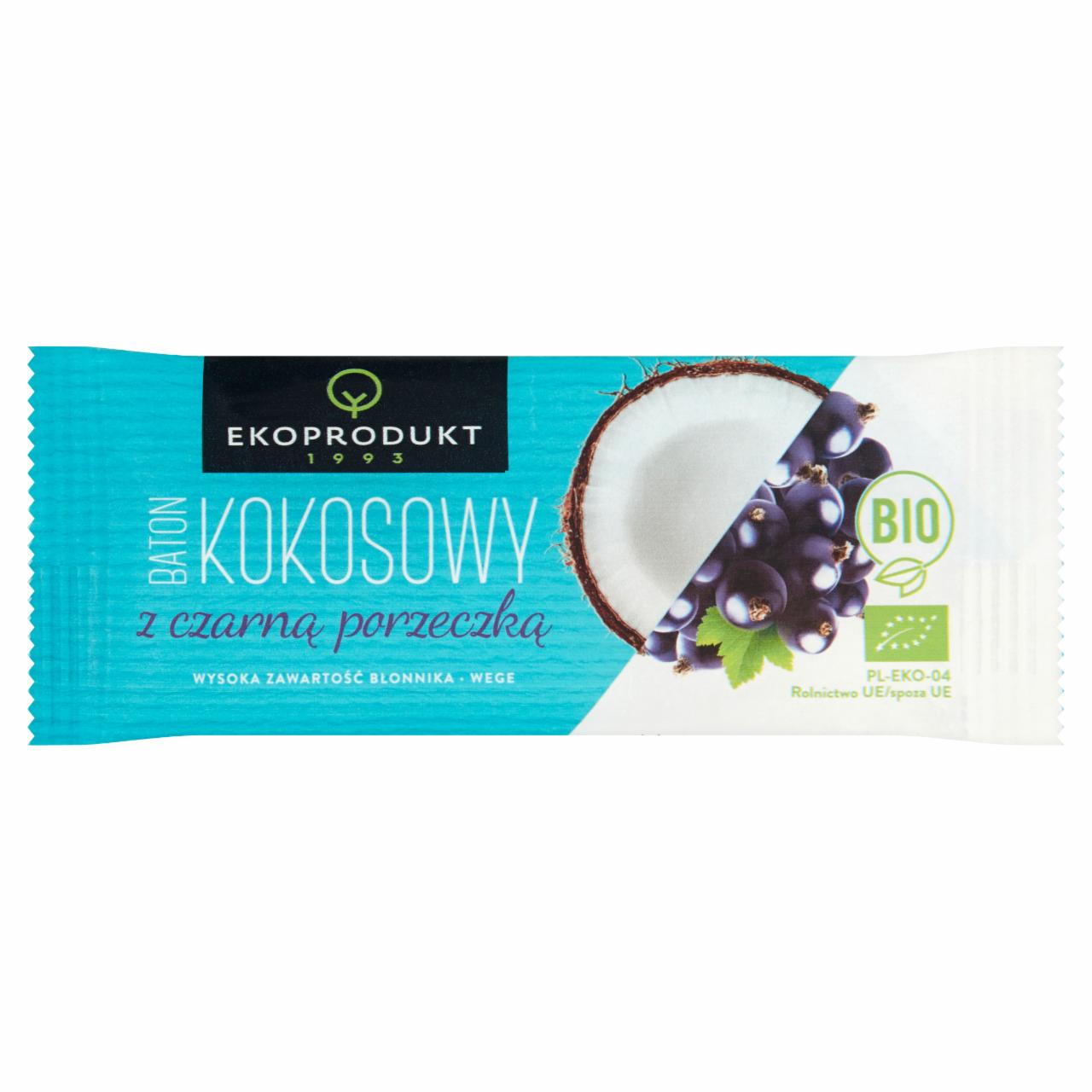 Zdjęcia - ekoProdukt Baton kokosowy bio z czarną porzeczką 30 g