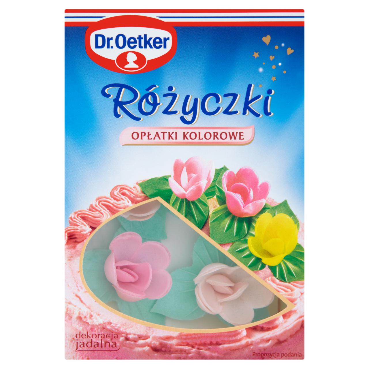 Zdjęcia - Dr. Oetker Różyczki opłatki kolorowe 6 sztuk