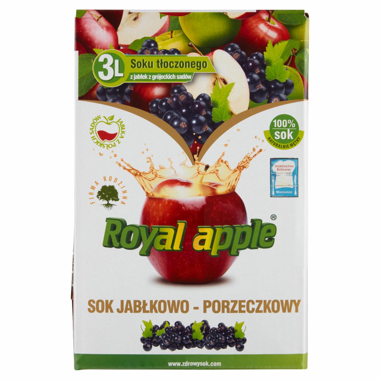 Zdjęcia - Royal apple Sok jabłkowo-porzeczkowy 3 l