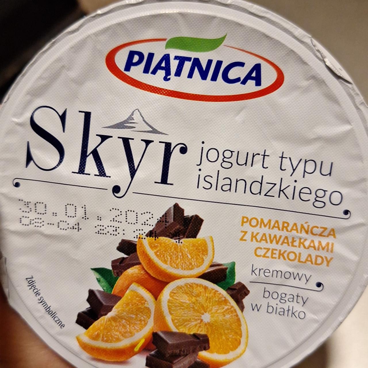 Zdjęcia - Skyr pomarańcza z kawałkami czekolady Piątnica