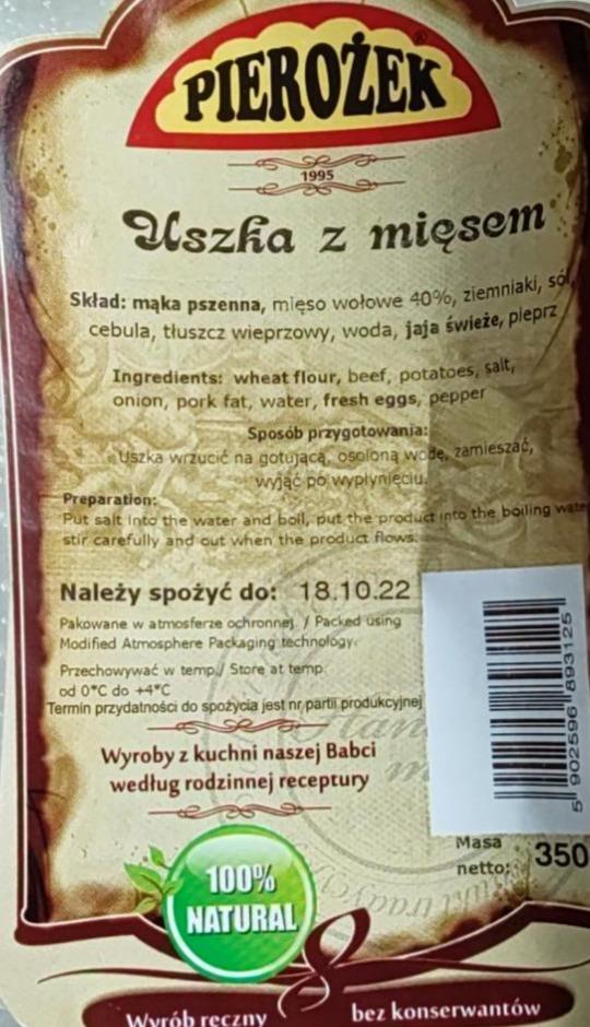 Zdjęcia - Uszka z mięsem Pierożek