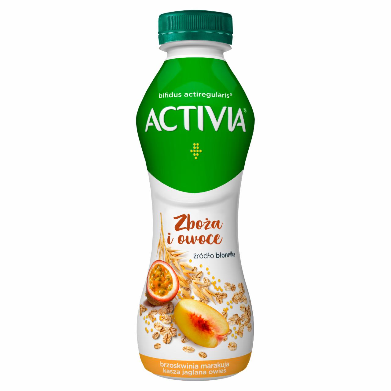 Zdjęcia - Activia Jogurt brzoskwinia marakuja kasza jaglana owies 280 g